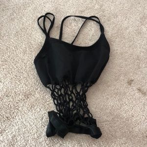 LF Emma & Sam Black Fishnet Bralette